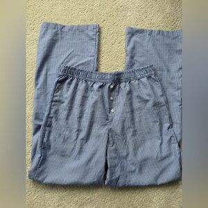 Y2K Women's Blue Striped Cotton Lounge Pants